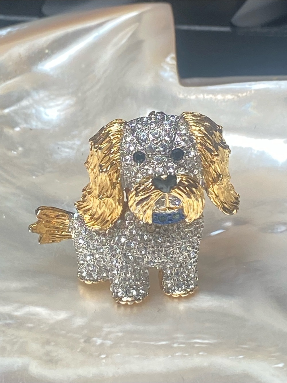 Butler & Wilson Rhinstones Crystal Shi Tzu Brooch